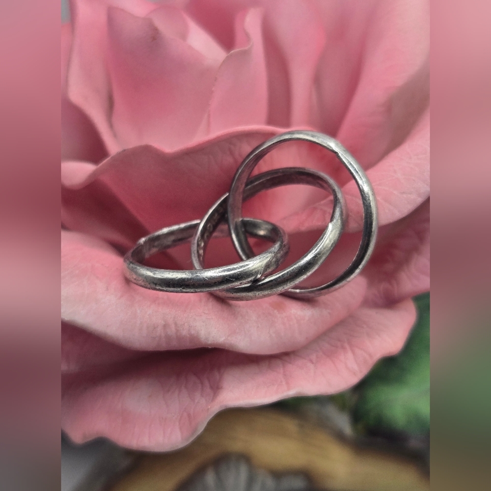 Sterling Silver Mexico Ring Set - image 2